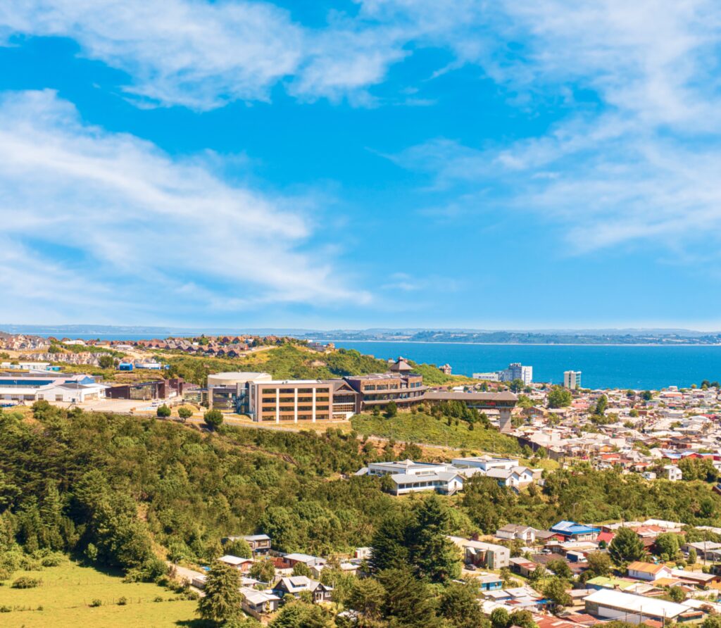 Vista aérea del campus de Puerto Montt